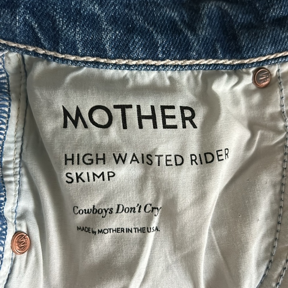 MOTHER High Waisted Rider Skimp in Boys Don’t Cry - Picture 5 of 5